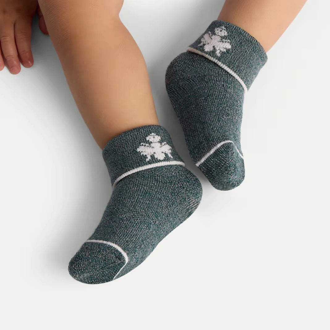 Baby Merino Wool Blend Calf Sock 4-Pack (0-6 Months) - US 9103
