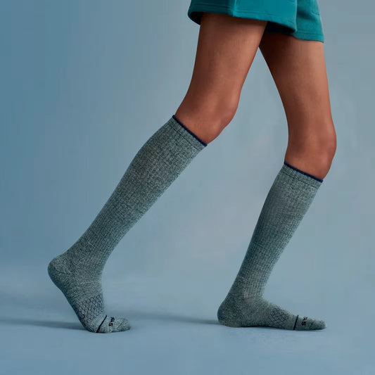 Men's Merino Wool Blend Everyday Compression Knee High Sock 6-Pack (15-20mmHg) - US 9842