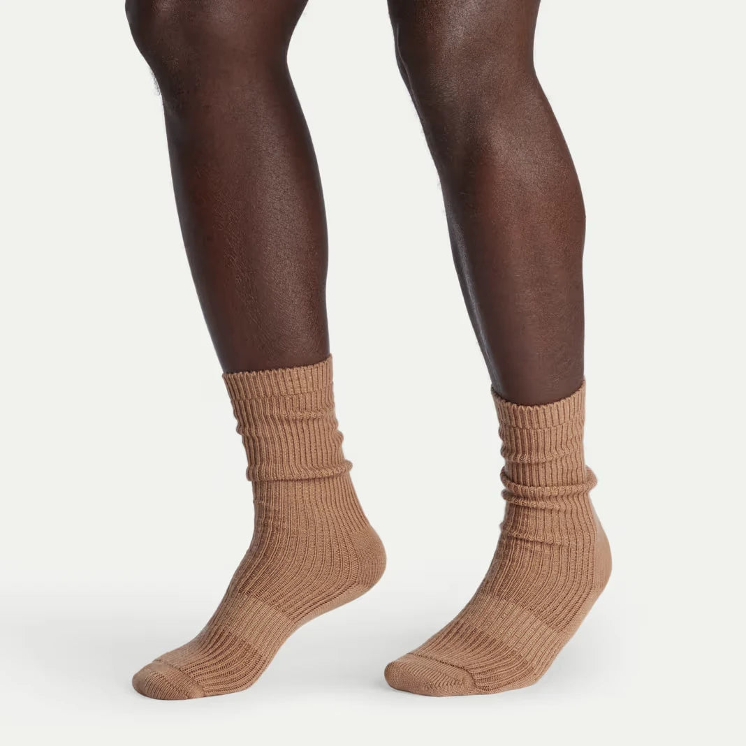 Men's Merino Cashmere Blend Fine Rib Calf Socks - US 1883