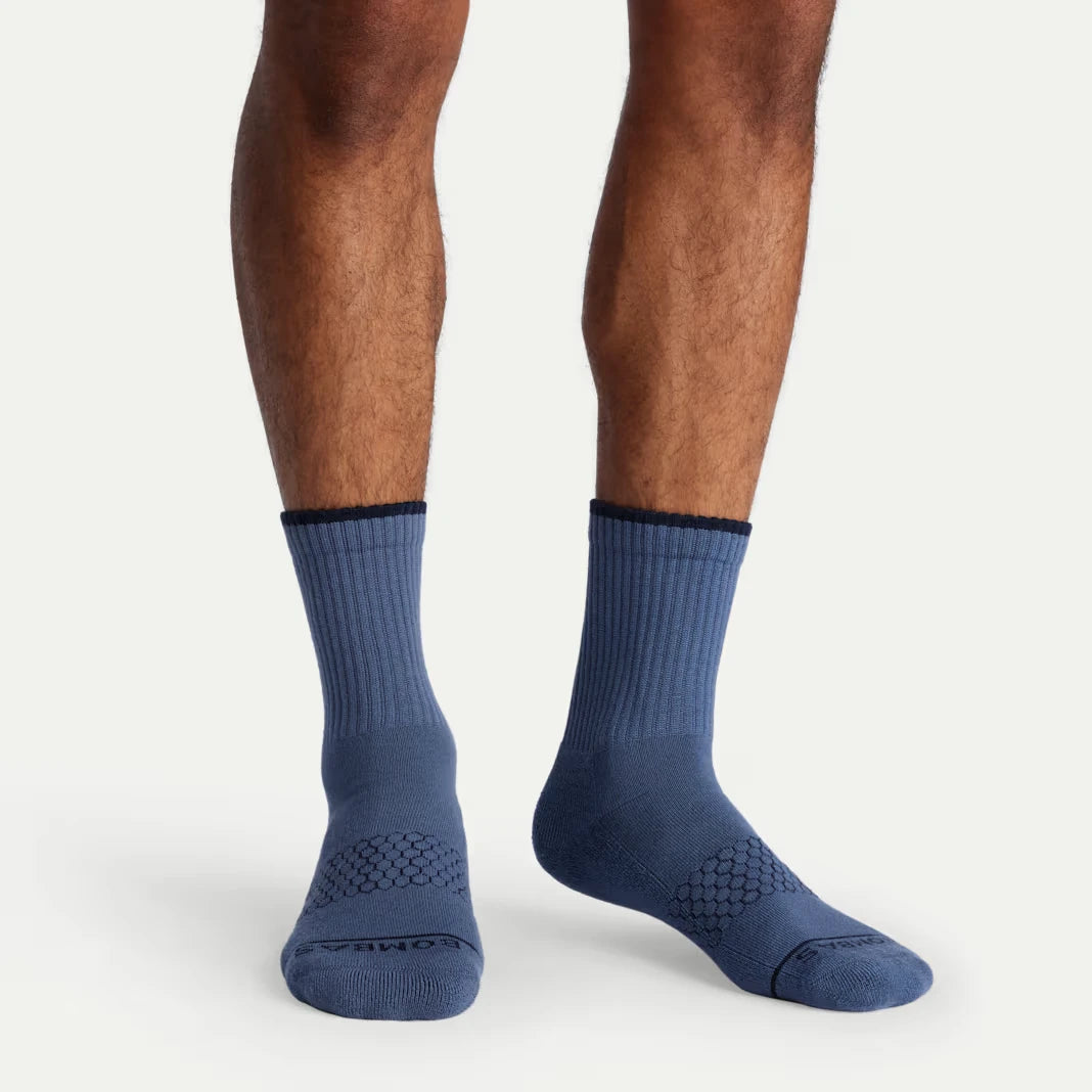 Men's Merino Wool Blend Half Calf Sock 8-Pack - US 0578