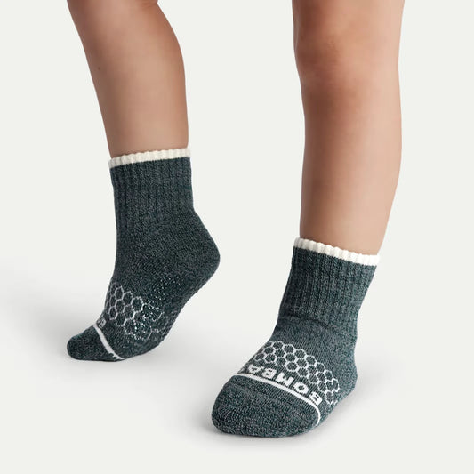 Toddler Merino Wool Blend Gripper Calf Sock 4-Pack - US 7926