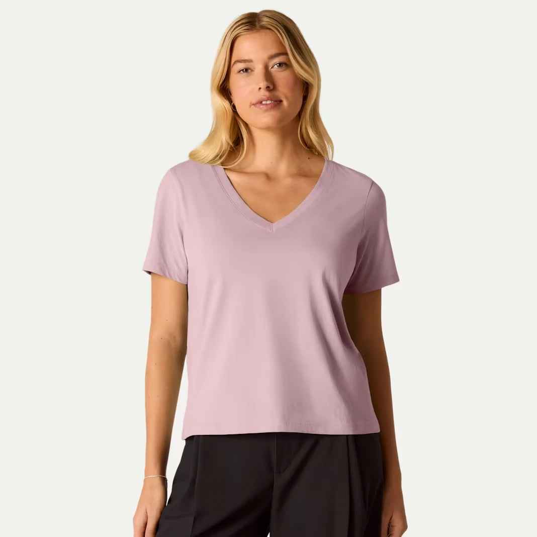 Women's Pima Cotton V-Neck T-Shirt 3-Pack - US 4239
