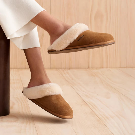 Women's Suede Fluff Scuff Slipper - US 0483