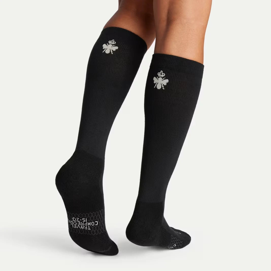 Women's Travel Compression Knee High Socks (15-20mmHg) - US 1702