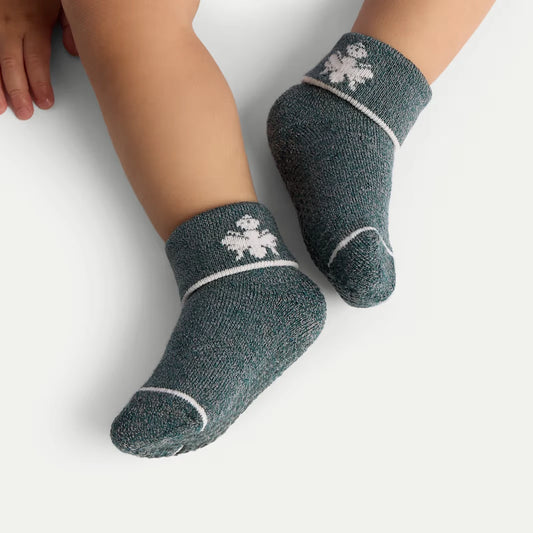 Baby Merino Wool Blend Gripper Calf Sock 4-Pack (6-12 Months) - US 4250