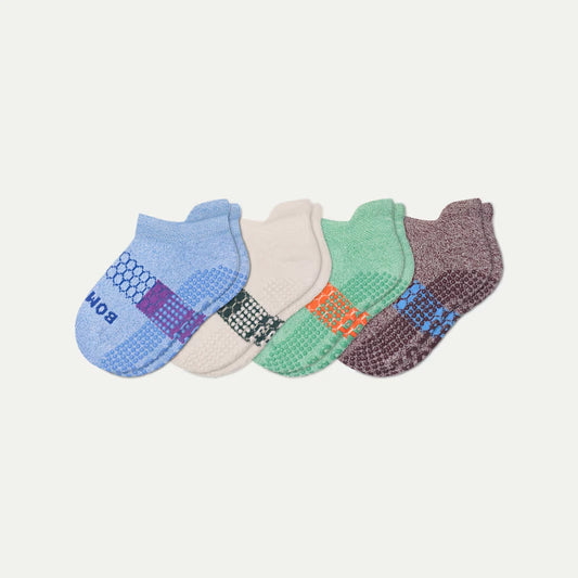 Junior Marl Gripper Ankle Sock 4-Pack - US 1200