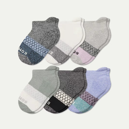Junior Tri-Block Ankle Sock 6-Pack - US 4822