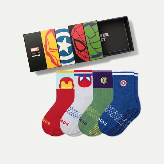 Marvel | Bombas Junior Calf Sock 4-Pack Gift Box - US 3046