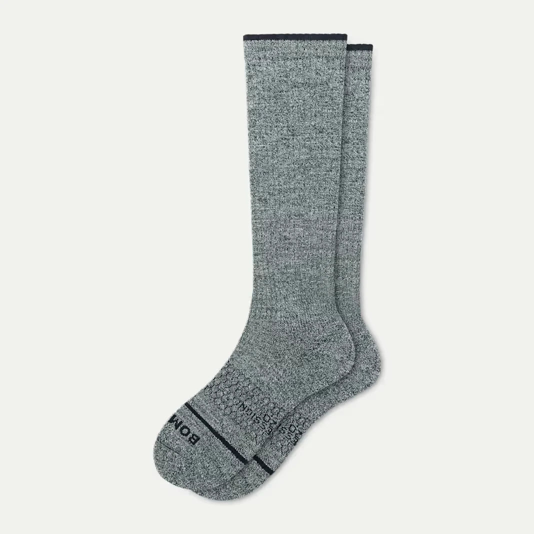 Men's Merino Wool Blend Everyday Compression Knee High Socks (15-20mmHg) - US 6531