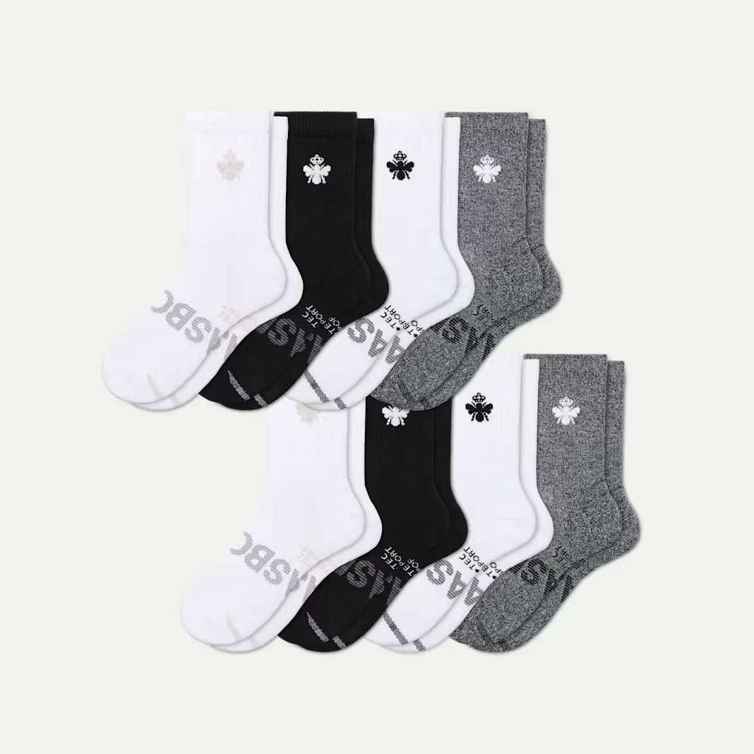 Men's All Sport Half Calf Sock 8-Pack - US 0499