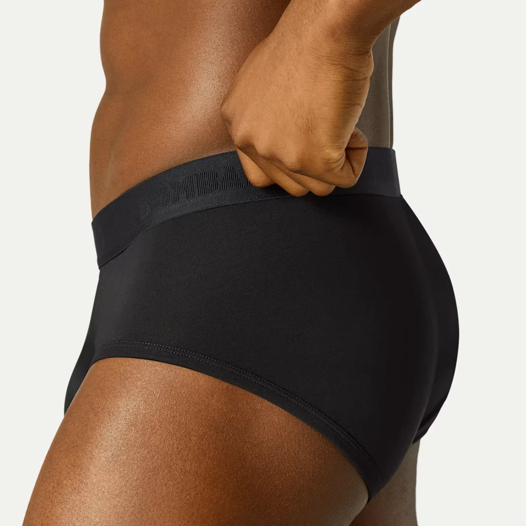 Men's Cotton Modal Blend Flyless Brief 12-Pack - US 9860