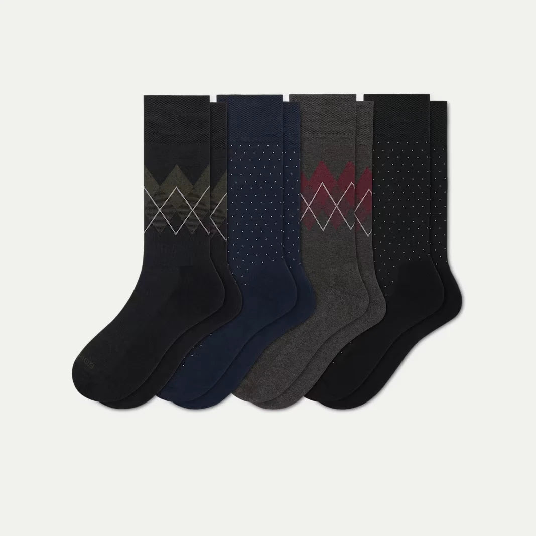 Men's Dress Calf Sock 4-Pack - US 8677