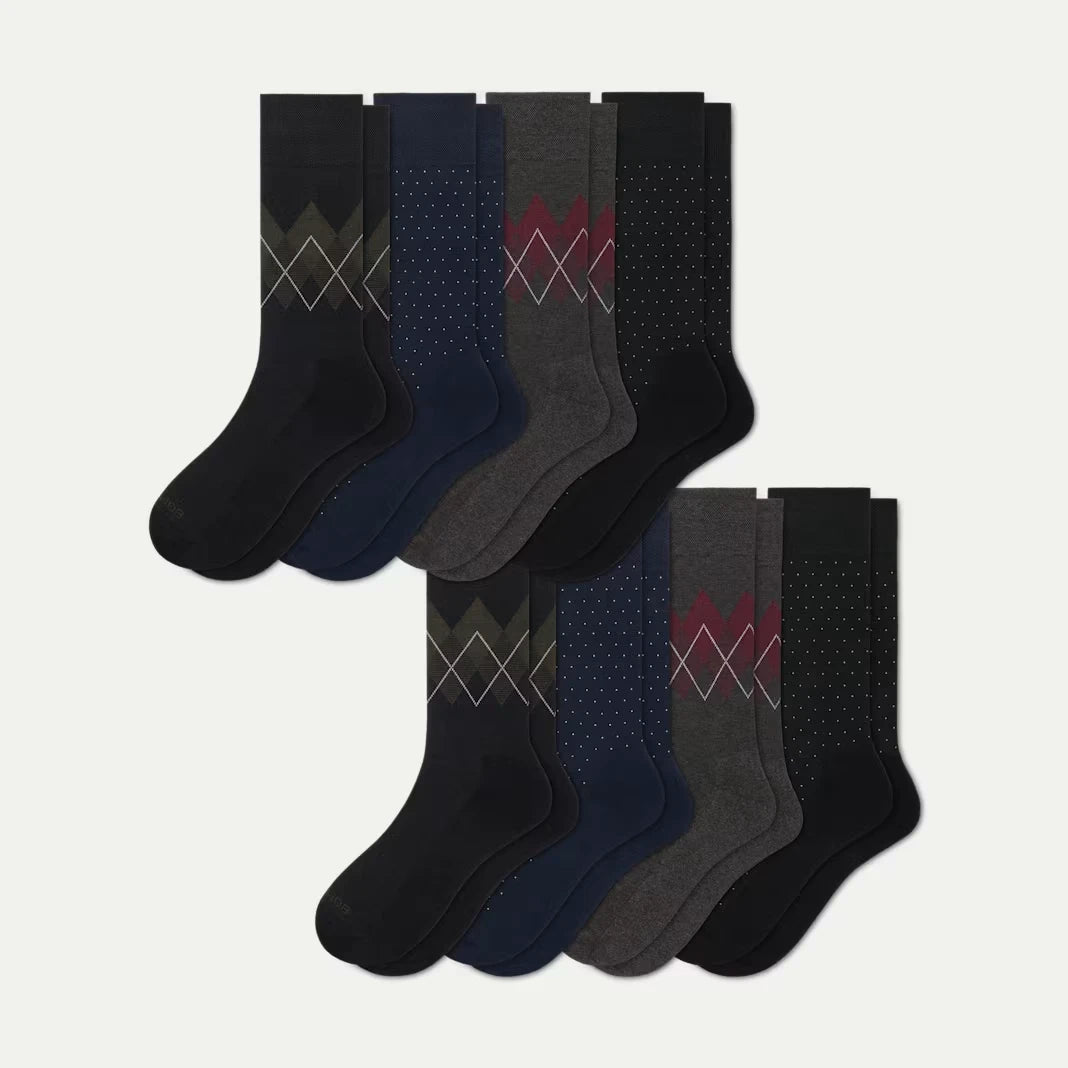 Men's Dress Calf Sock 8-Pack - US 9707