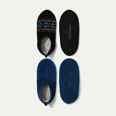Black Fair Isle X Midnight Navy Chevron