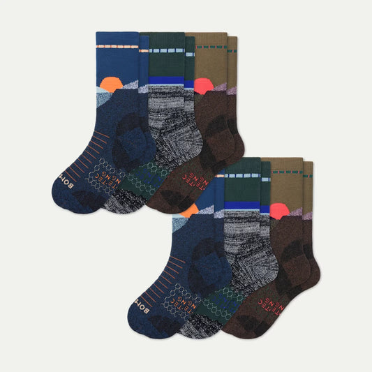 Men's Hiking Calf Sock 6-Pack - US 5896