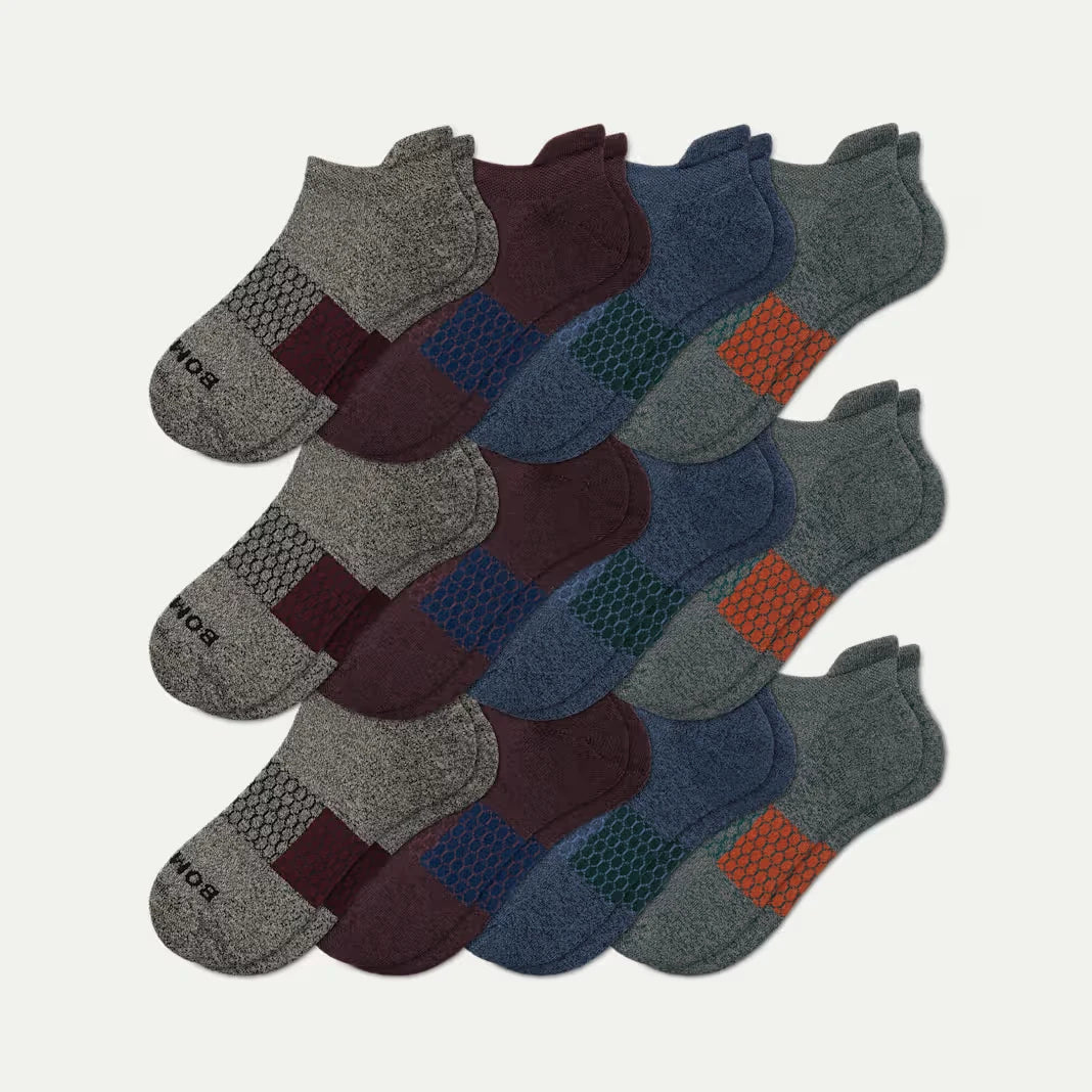 Men's Marl Ankle Sock 12-Pack - US 7229