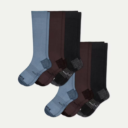 Men's Medical Grade Compression Knee High Sock 6-Pack (20-30mmHg) - US 7414