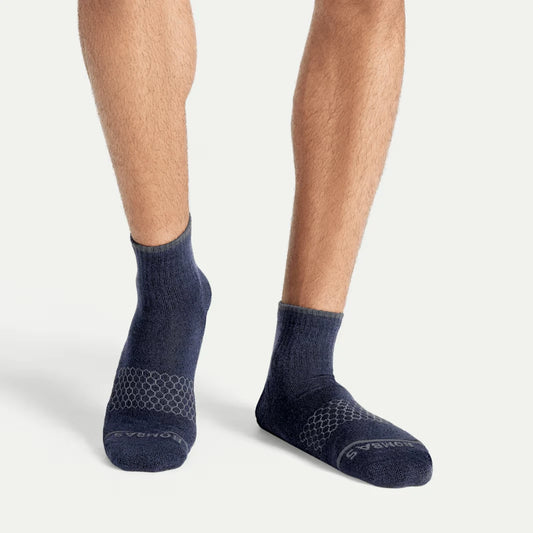 Men's Merino Wool Blend Quarter Sock 4-Pack - US 9410