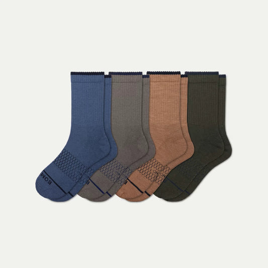 Men's Merino Wool Blend Half Calf Sock 4-Pack - US 0096
