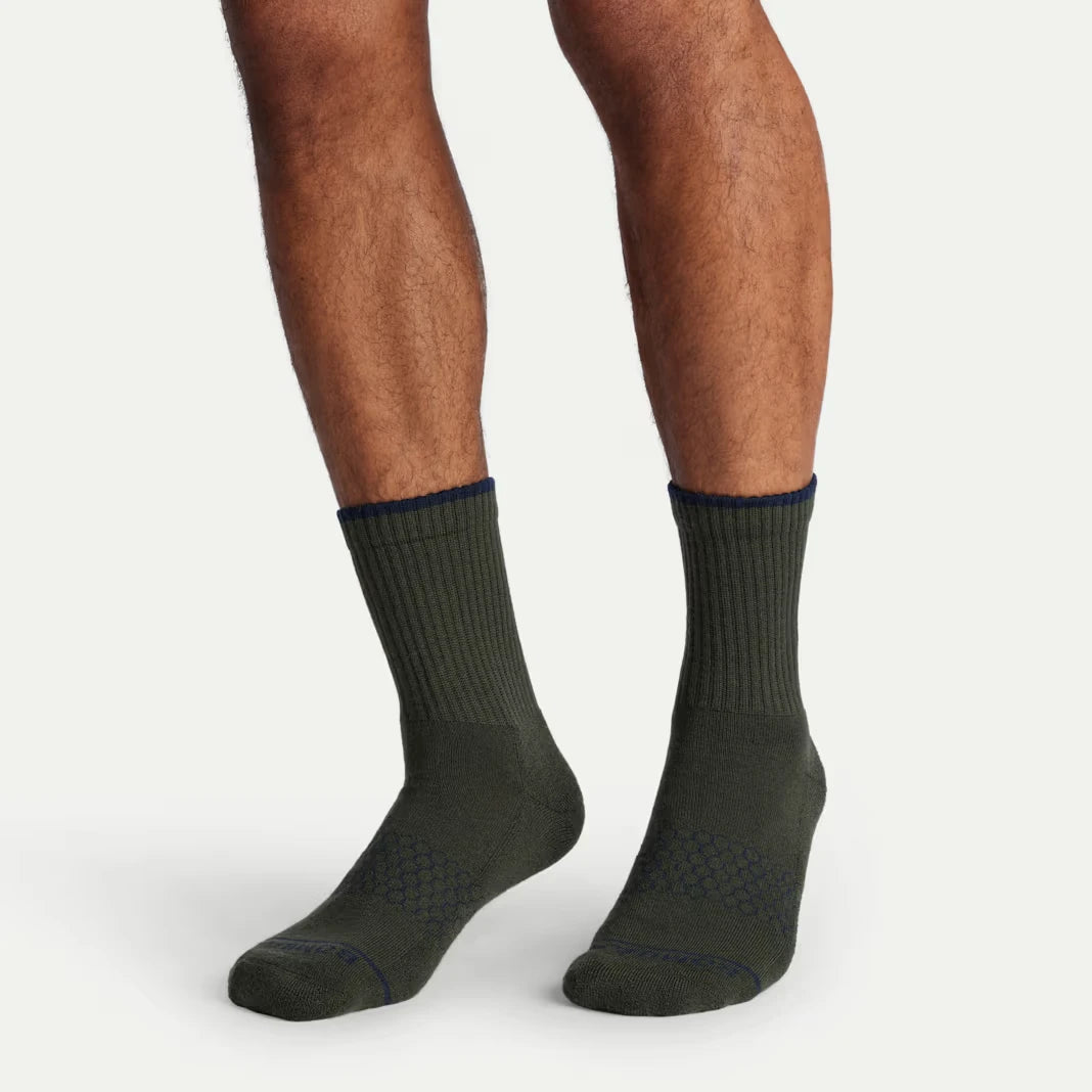 Men's Merino Wool Blend Half Calf Sock 4-Pack - US 0096