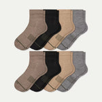 Men's Merino Wool Blend Modern Rib Quarter Sock 8-Pack - US 4188