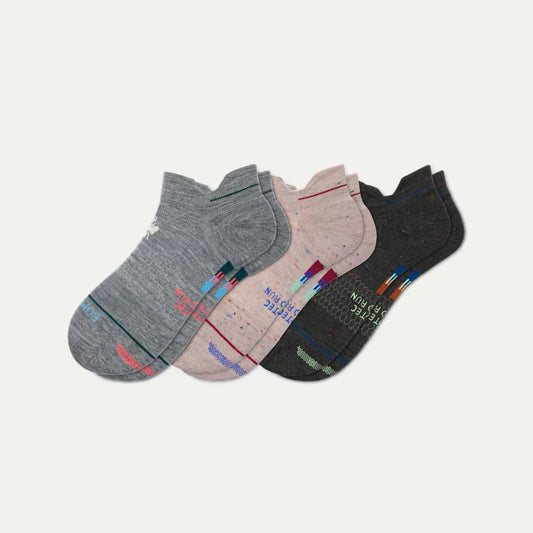 Women's Merino Wool Blend Run Ankle Sock 3-Pack - US 8699