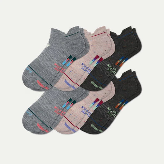 Men's Merino Wool Blend Run Ankle 6-Pack - US 8782