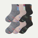 Men's Merino Wool Blend Run Quarter Sock 6-Pack - US 7515