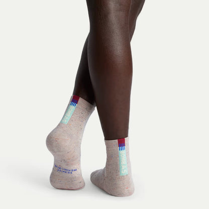 Men's Merino Wool Blend Run Quarter Sock 6-Pack - US 7515