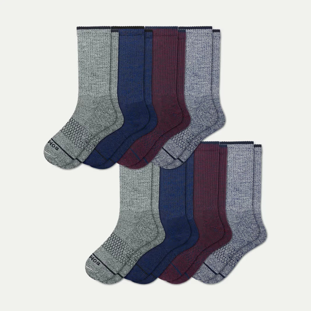Men's Merino Wool Blend Calf Sock 8-Pack - US 1120