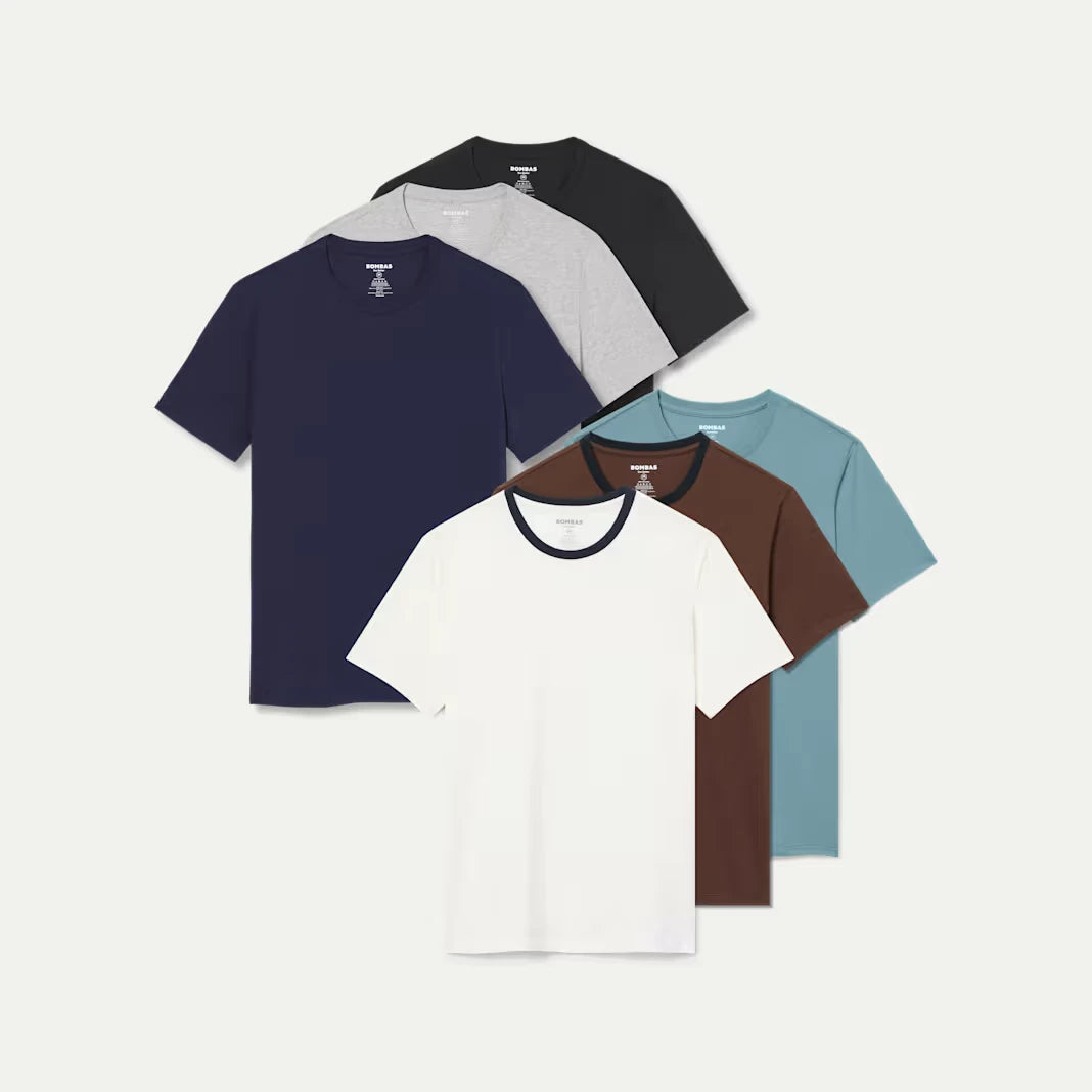 Men's Pima Cotton Crew Neck T-Shirt 6-Pack - US 4335