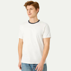 Soft White/Midnight Navy Ringer