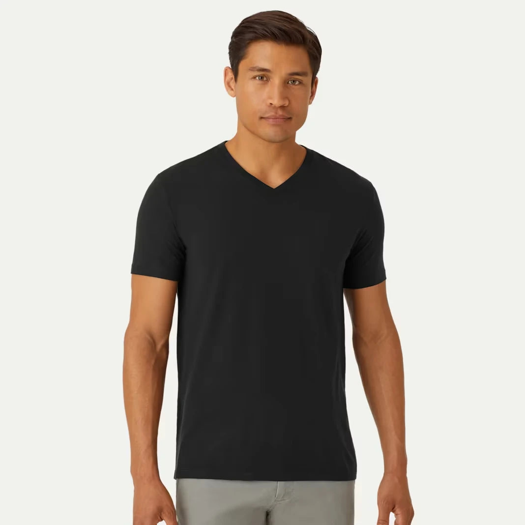 Men's Pima Cotton V-Neck T-Shirt 6-Pack - US 1602