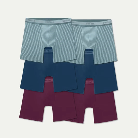 Men's Soft Flex Boxer Brief 6" 6-Pack - US 8090