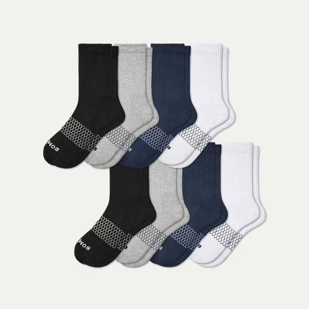 Men's Solids Half Calf Sock 8-Pack - US 8398