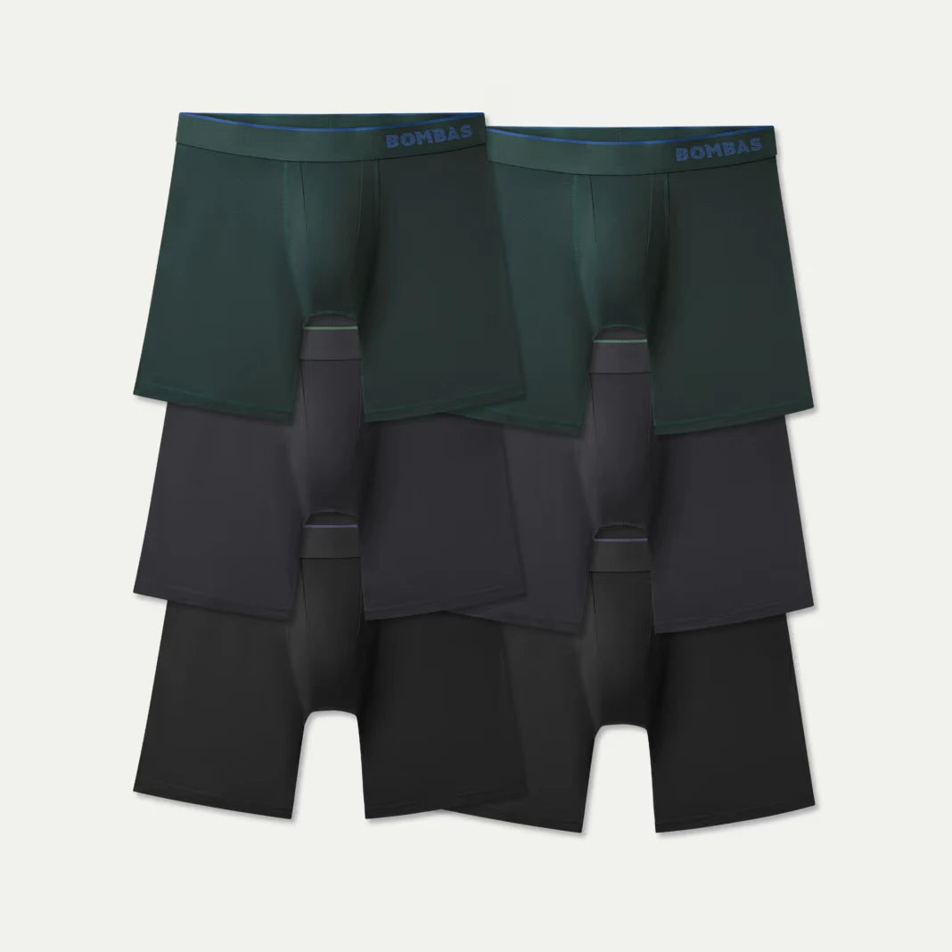 Men's Sport Flyless Boxer Brief 8" 6-Pack - US 3035