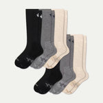 Men's Travel Compression Knee High Sock 6-Pack (15-20mmHg) - US 3355