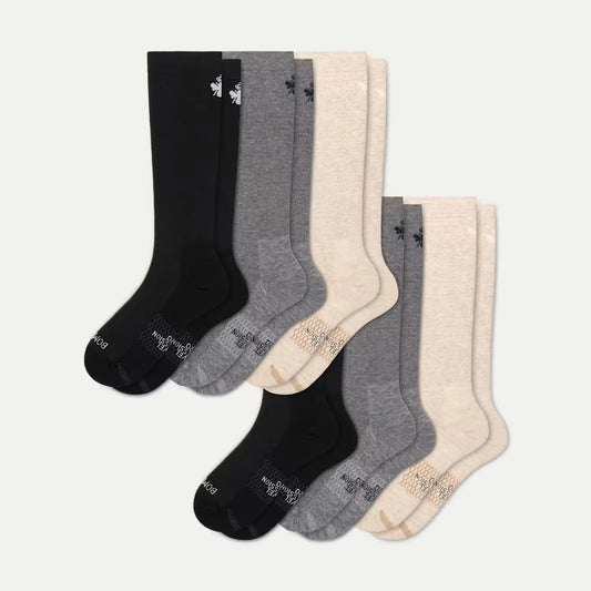 Women's Travel Compression Knee High Sock 6-Pack (15-20mmHg) - US 5801