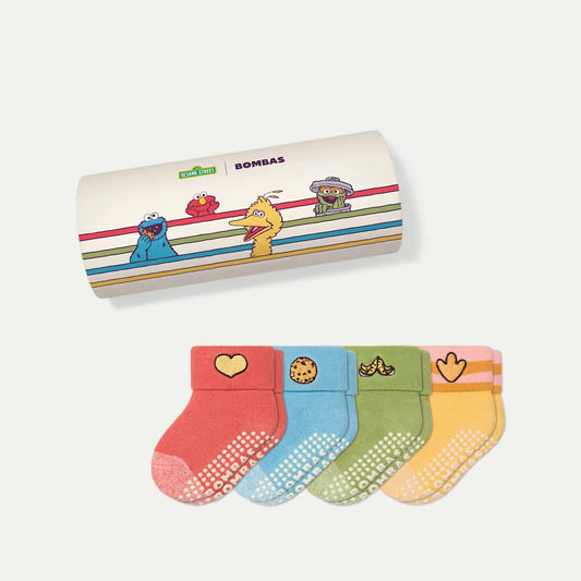 Sesame Street | Bombas Baby Gripper Sock 4-Pack (6-12 Months) Gift Box - US 0846
