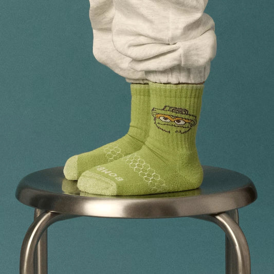 Sesame Street | Bombas Junior Gripper Calf Sock 4-Pack Gift Box - US 8687