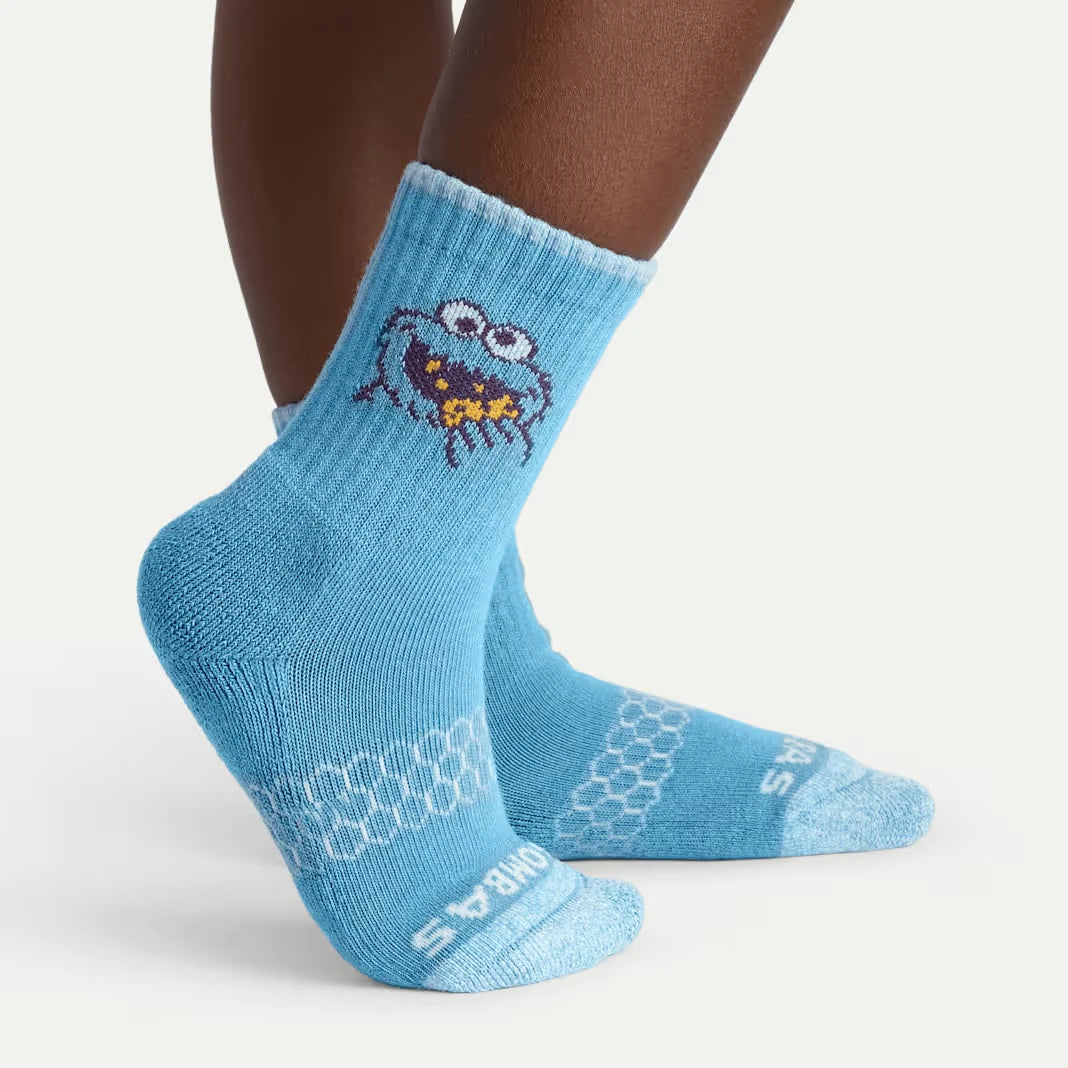 Sesame Street | Bombas Junior Gripper Calf Sock 4-Pack Gift Box - US 7607