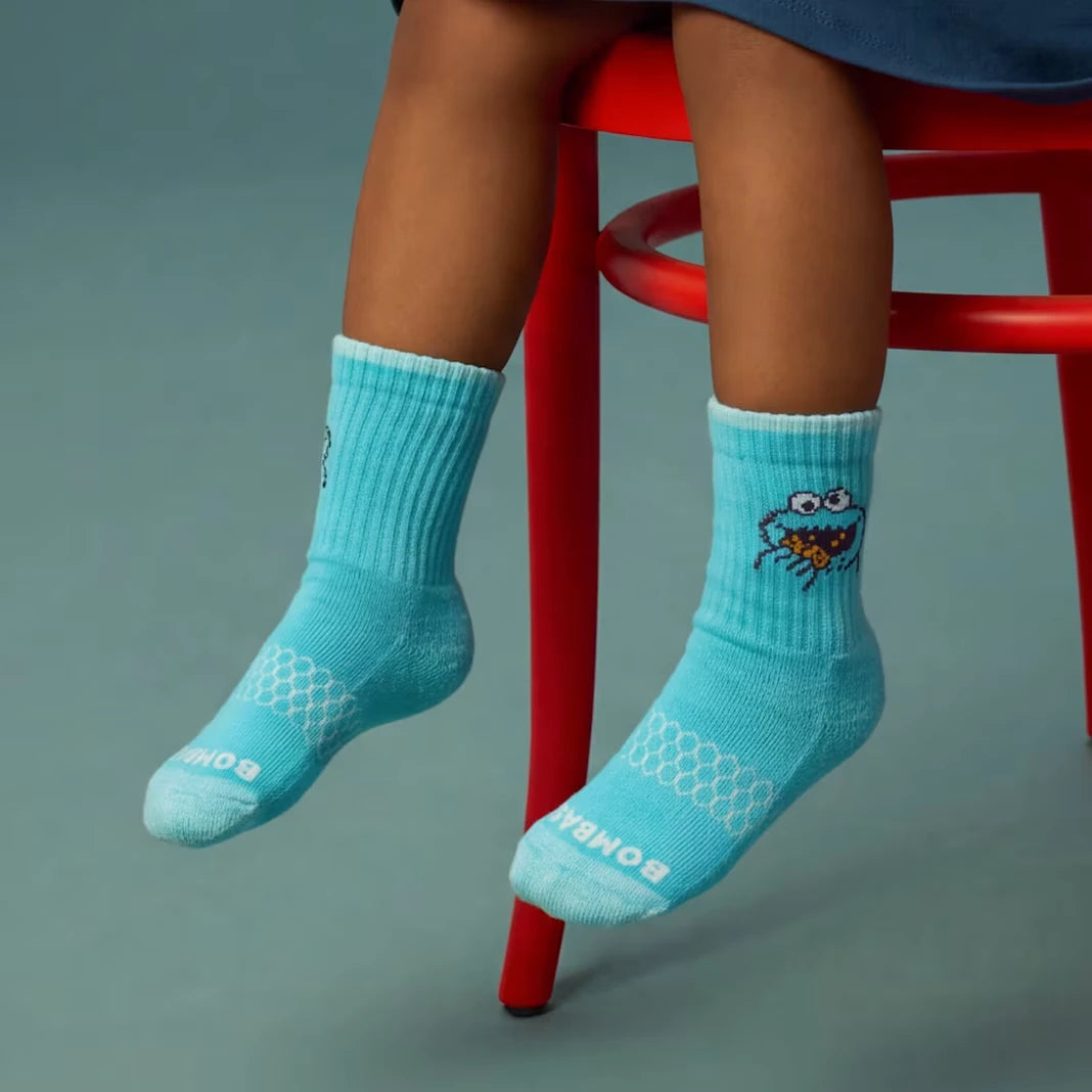 Sesame Street | Bombas Toddler Gripper Calf Sock 4-Pack Gift Box - US 5434