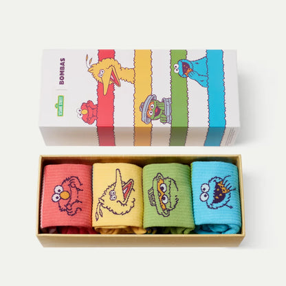 Sesame Street | Bombas Youth Calf Sock 4-Pack Gift Box - US 7811