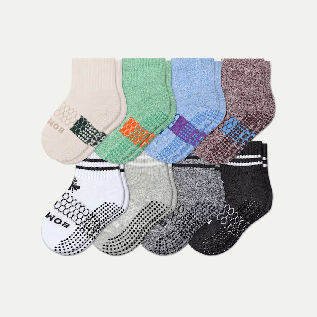 Toddler Gripper Calf Sock 8-Pack - US 3633