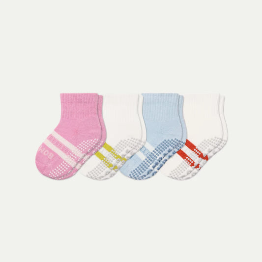 Toddler Solids Gripper Calf Sock 4-Pack - US 0738