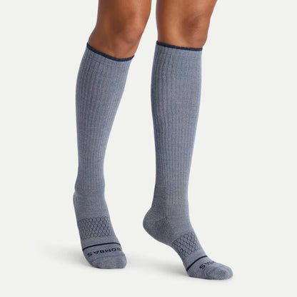 Women's Merino Wool Blend Everyday Compression Knee High Sock 6-Pack (15-20mmHg) - US 3557
