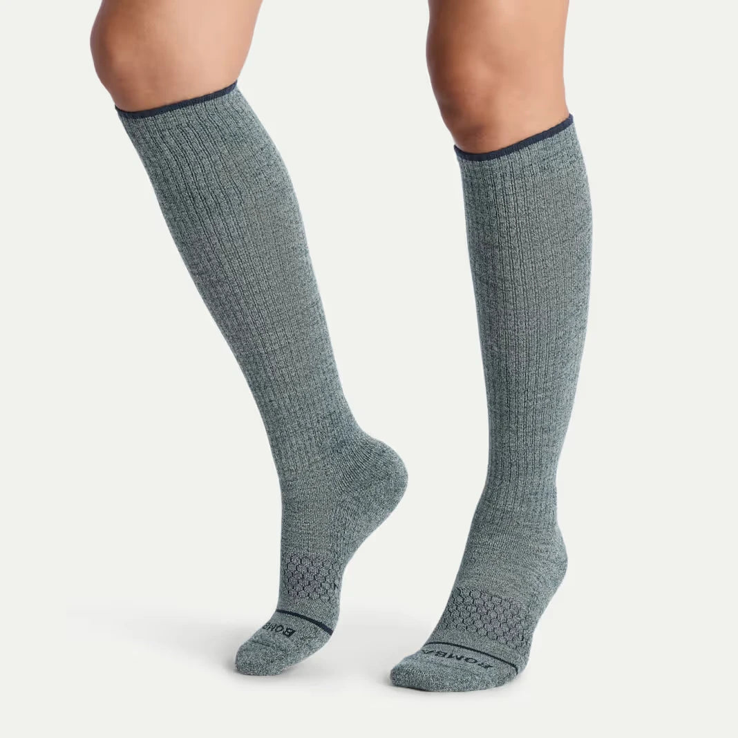 Women's Merino Wool Blend Everyday Compression Knee High Sock 3-Pack (15-20mmHg) - US 5800