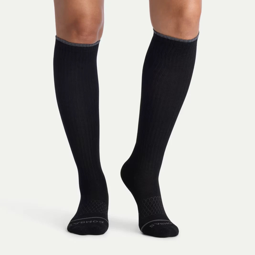Women's Merino Wool Blend Everyday Compression Knee High Sock 6-Pack (15-20mmHg) - US 3557