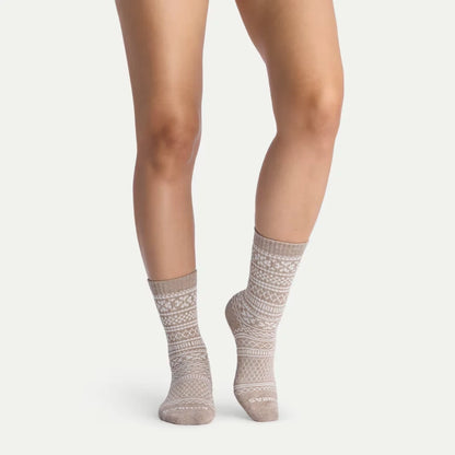 Women's Fair Isle Half Calf Sock 2-Pack Ornament Gift Box - US 4758