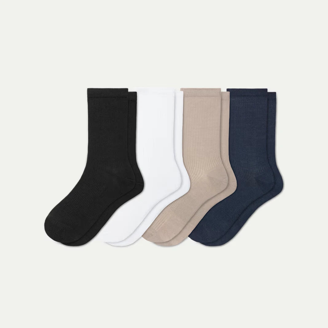 Women's Featherweight Rib Half Calf Sock 4-Pack - US 0019